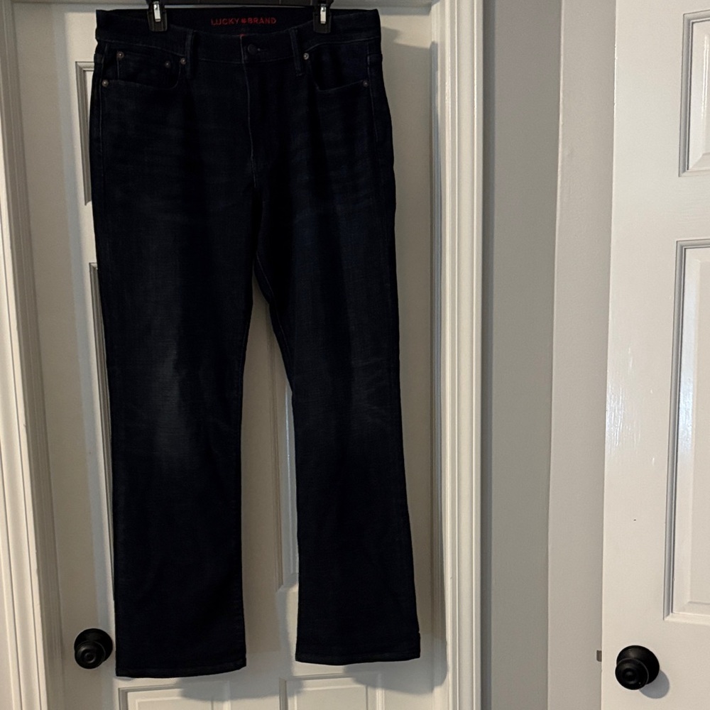Lucky Brand Men's Dark Blue Jeans 34 x 32 bootcut